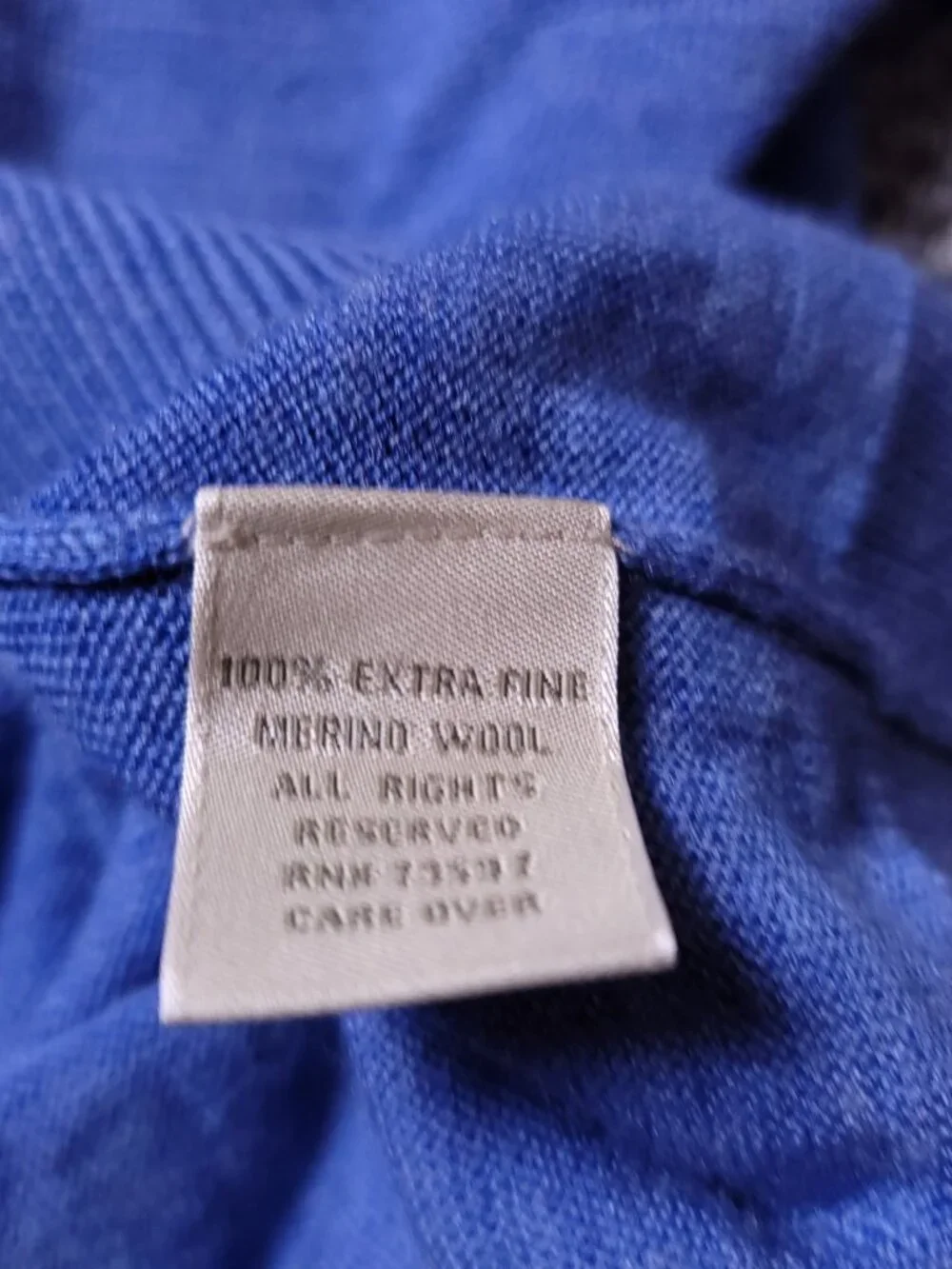 Stile Di Vita Sweater Mens XL Extra Fine Merino Blue Collared Long Sleeve Ribbed